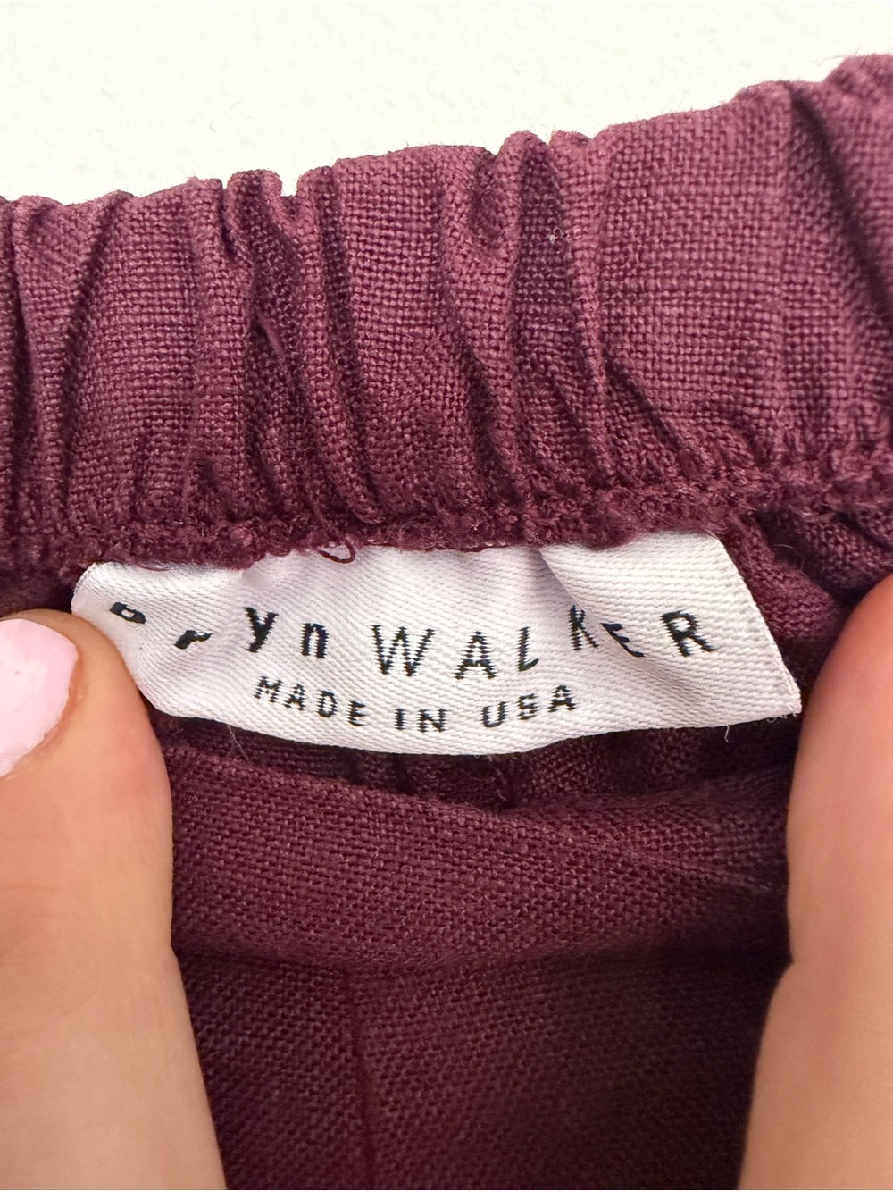Bryn Walker Maroon Burgundy Linen Wide Leg Pant Lagenlook Small - Picture 3 of 6